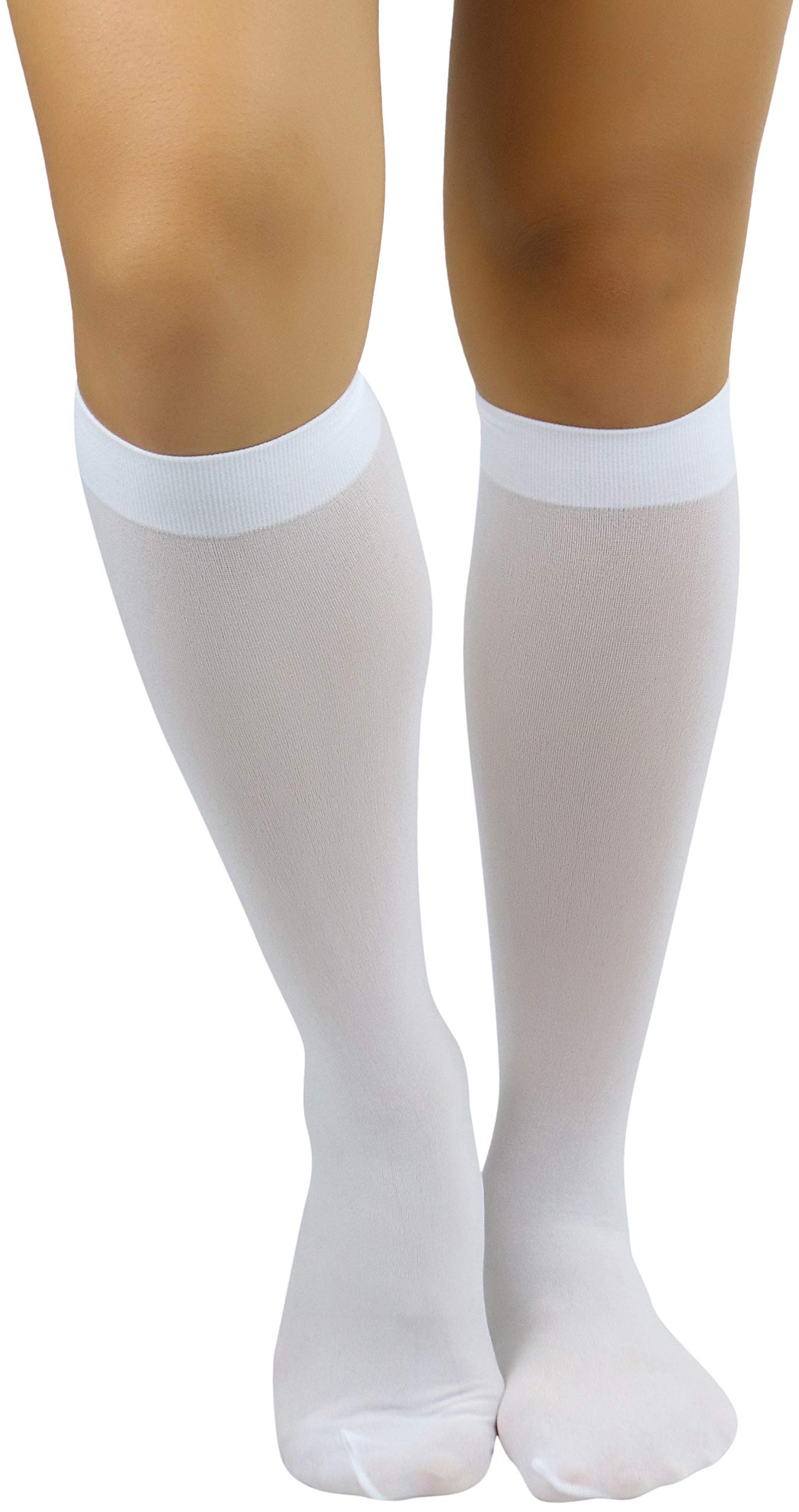 ToBeInStyle Women's Fashion Opaque Knee High Socks - Nylon Stretchable Boot Socks for Winter, Fall & Work - Perfect for Boots, Office & Casual Outfits