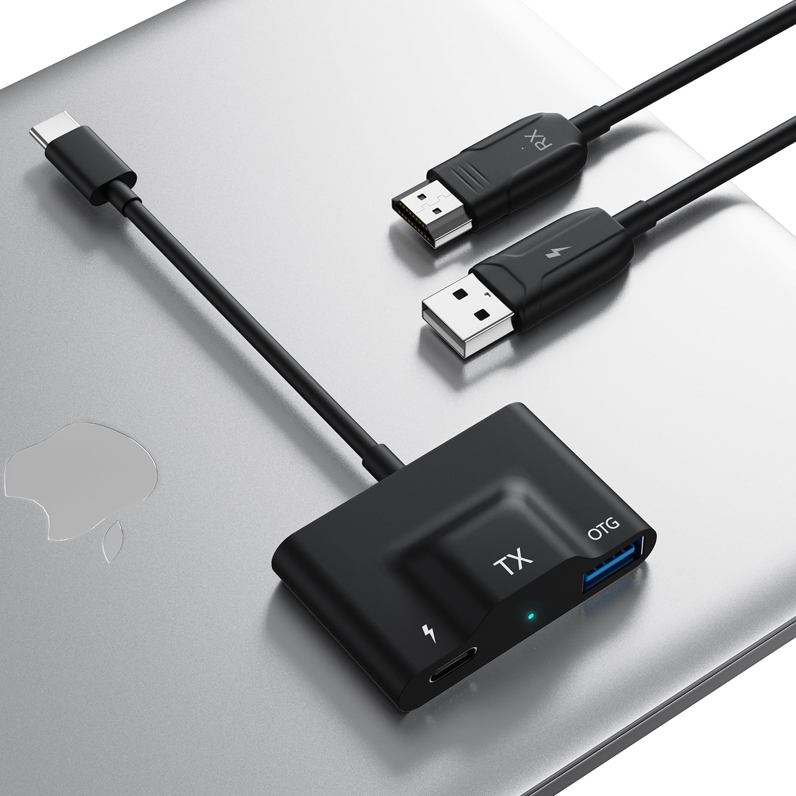 2024 Upgraded Wireless HDMI Transmitter and Receiver Kit - USB C to HDMI Extender for 4K Streaming to TV/Projector/Monitor | Compatible with iPhone 15, iPad, MacBook, Smartphones & Laptops | Perfect for Home Theater, Office Presentations & Gaming Setups