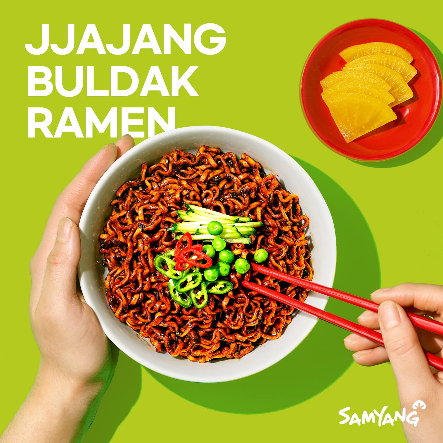 Samyang Buldak Jjajang Korean Spicy Hot Chicken Stir-Fried Noodles 4.94oz (Pack of 5) – Instant Ramen for Quick Meals, Late Night Snacks & Spicy Food Lovers