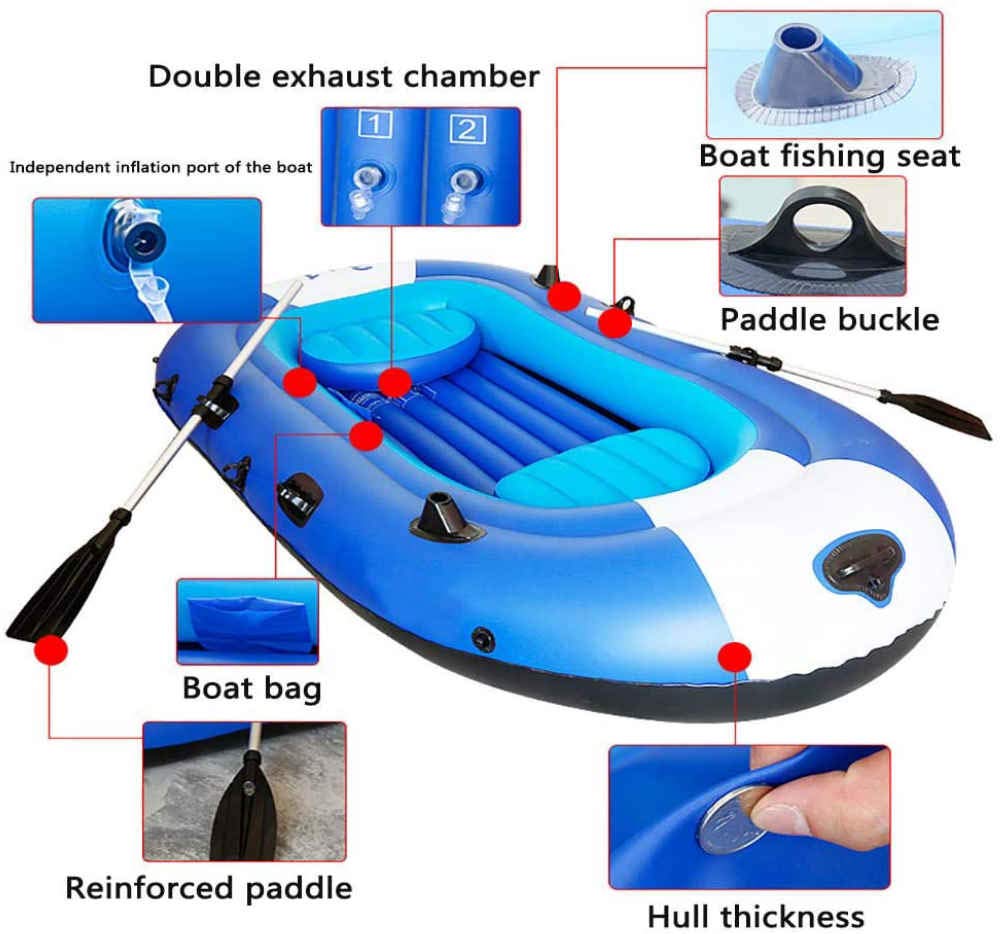 **Inflatable Kayak for 2 Adults - Heavy Duty & Durable Sit-on-Top Fishing Kayak - 78