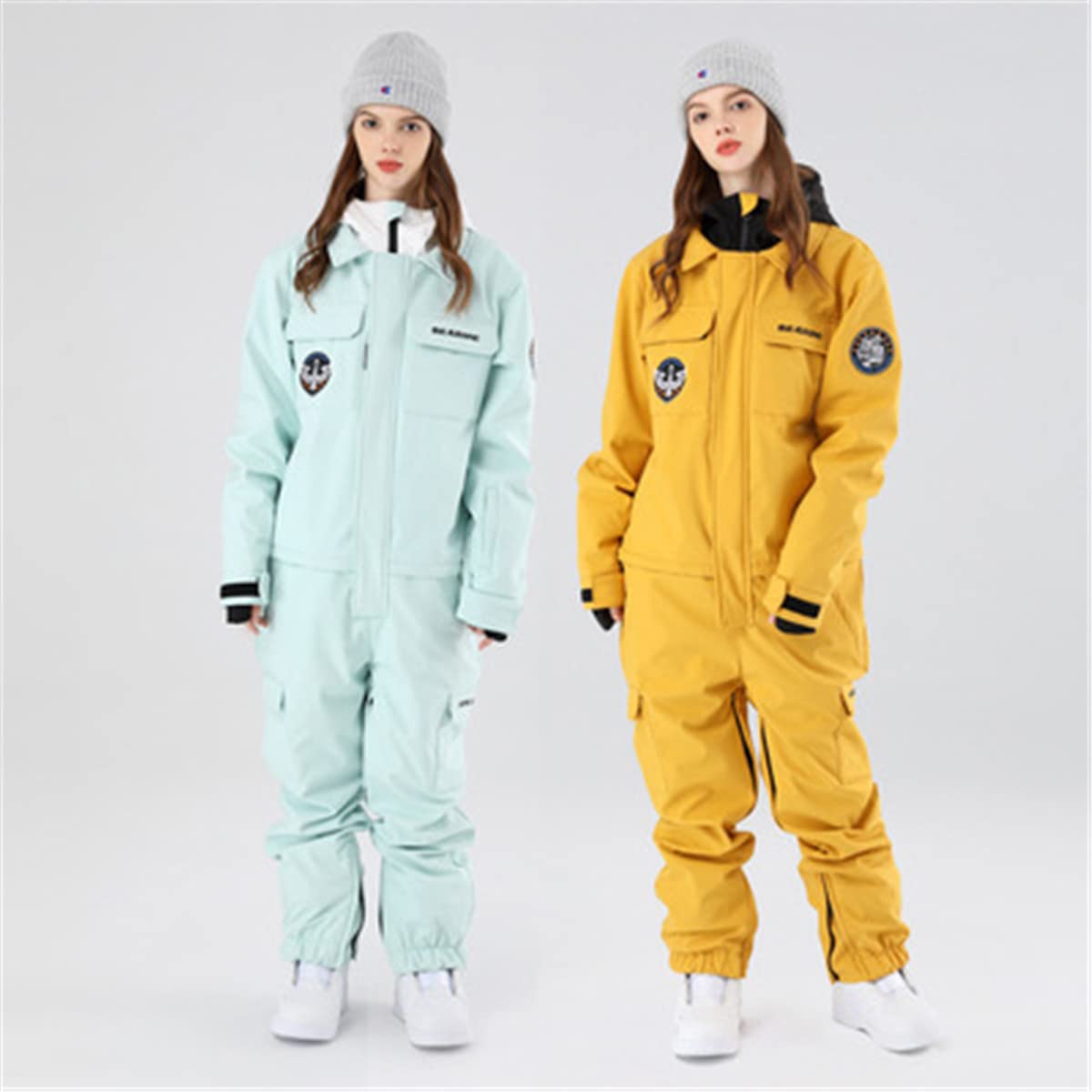 **Women's & Men's Insulated Waterproof Ski Suits - Winter Warm One-Piece Snow Jumpsuit for Skiing, Snowboarding & Snow Sports - Perfect for Ski Resorts & Outdoor Winter Adventures**