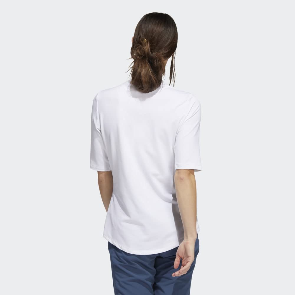 adidas Essentials Mock Neck T-Shirt for Men - Comfortable Cotton Crewneck Tee for Casual Wear, Gym & Everyday Outfits