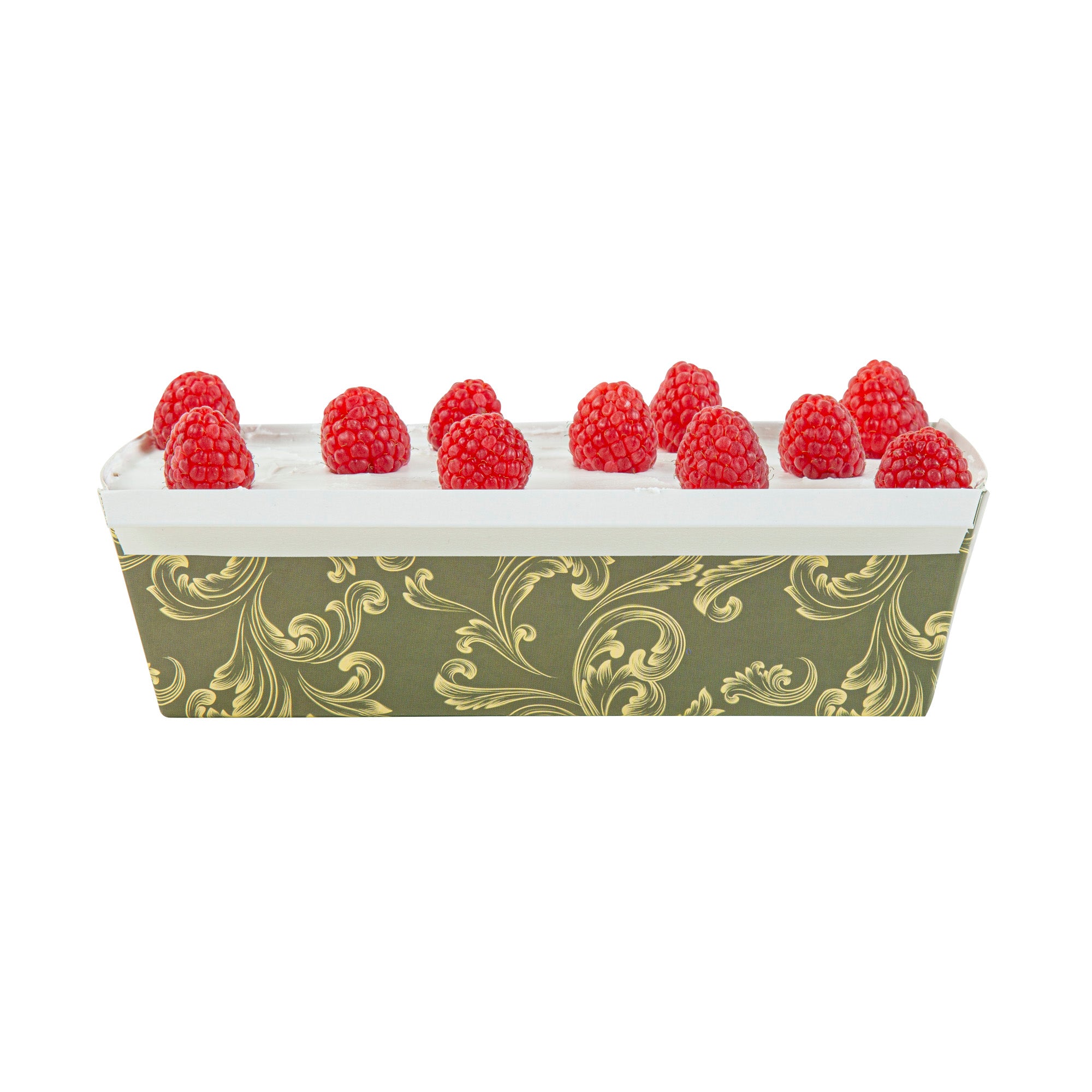 Bake Tek 32 oz Dark Green Vintage Floral Paper Loaf Pans - Greaseproof, Disposable, 8 x 3.75 x 2.25 Inches (100 Count) - Perfect for Homemade Bread, Banana Bread & Holiday Baking Gifts