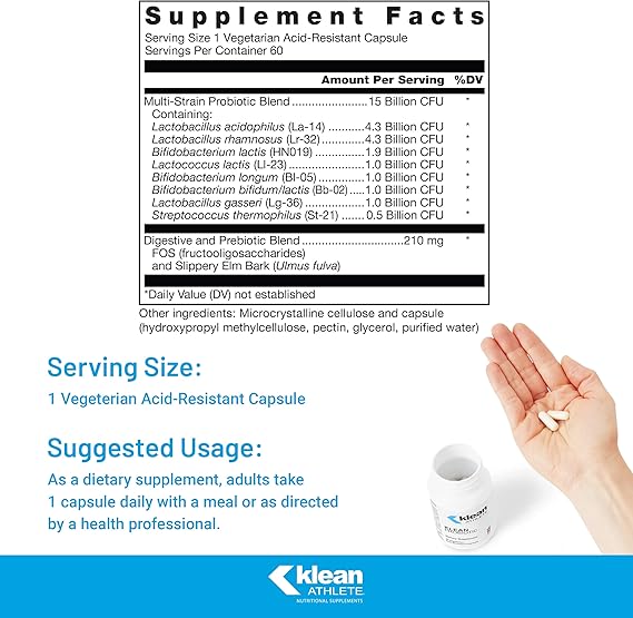 Klean Probiotic Supplement for Gut Health - Supports Digestion & Immune System - Ideal for Daily Wellness & Travel
