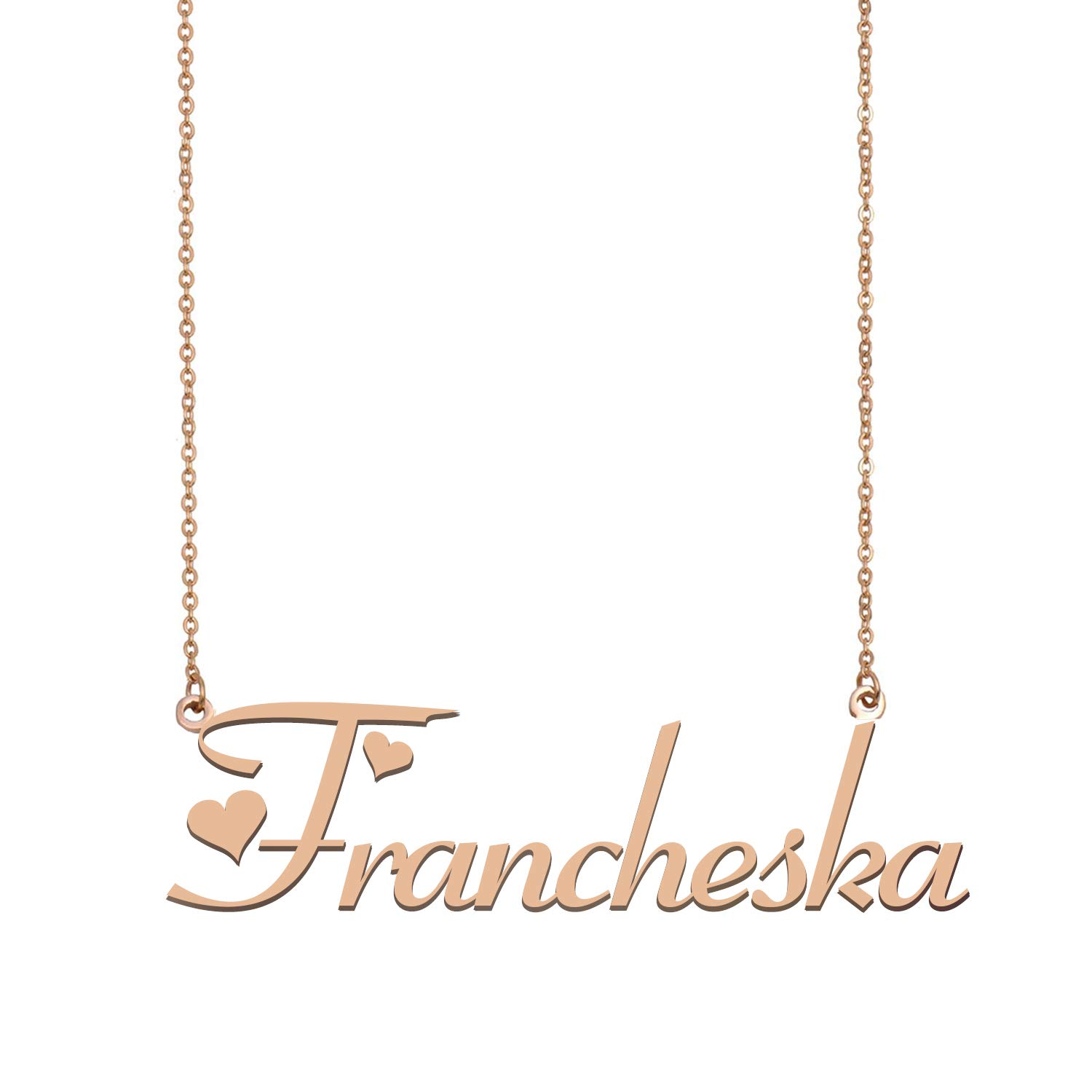 Customized MoShelly Personalized Name Necklace for Girls - Francheska Engraved Jewelry Gift for Birthdays, Anniversaries & Special Occasions