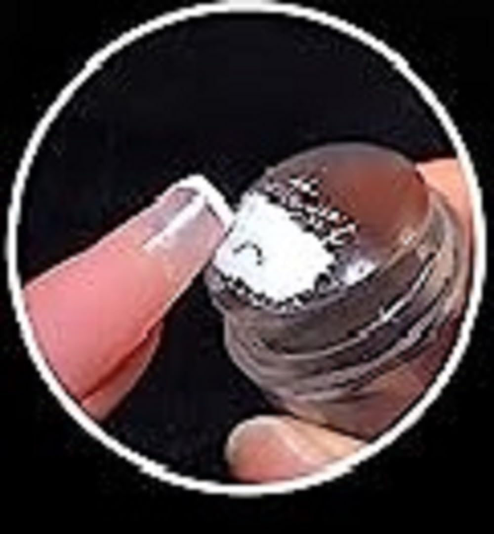 YRTOYS Silicone Jelly Nail Stamper - Transparent Nail Art Stamper & Scraper with Cap for DIY French Manicure - Professional Nail Decor Tool for Women & Girls (Pack of 1) - Perfect for Home Salon, Nail Art Parties & Professional Use