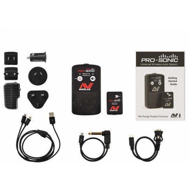 Minelab PRO SONIC Universal Wireless Metal Detector Audio System 3900-0001 - Professional Metal Detecting for Treasure Hunting, Beach & Gold Prospecting