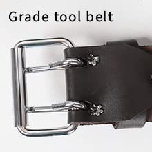 Durable Leather Tool Belt with 12 Pockets - Heavy Duty Work Organizer for Carpenters, Construction Workers, Handymen & Electricians - Perfect for Framing, Renovation & DIY Projects