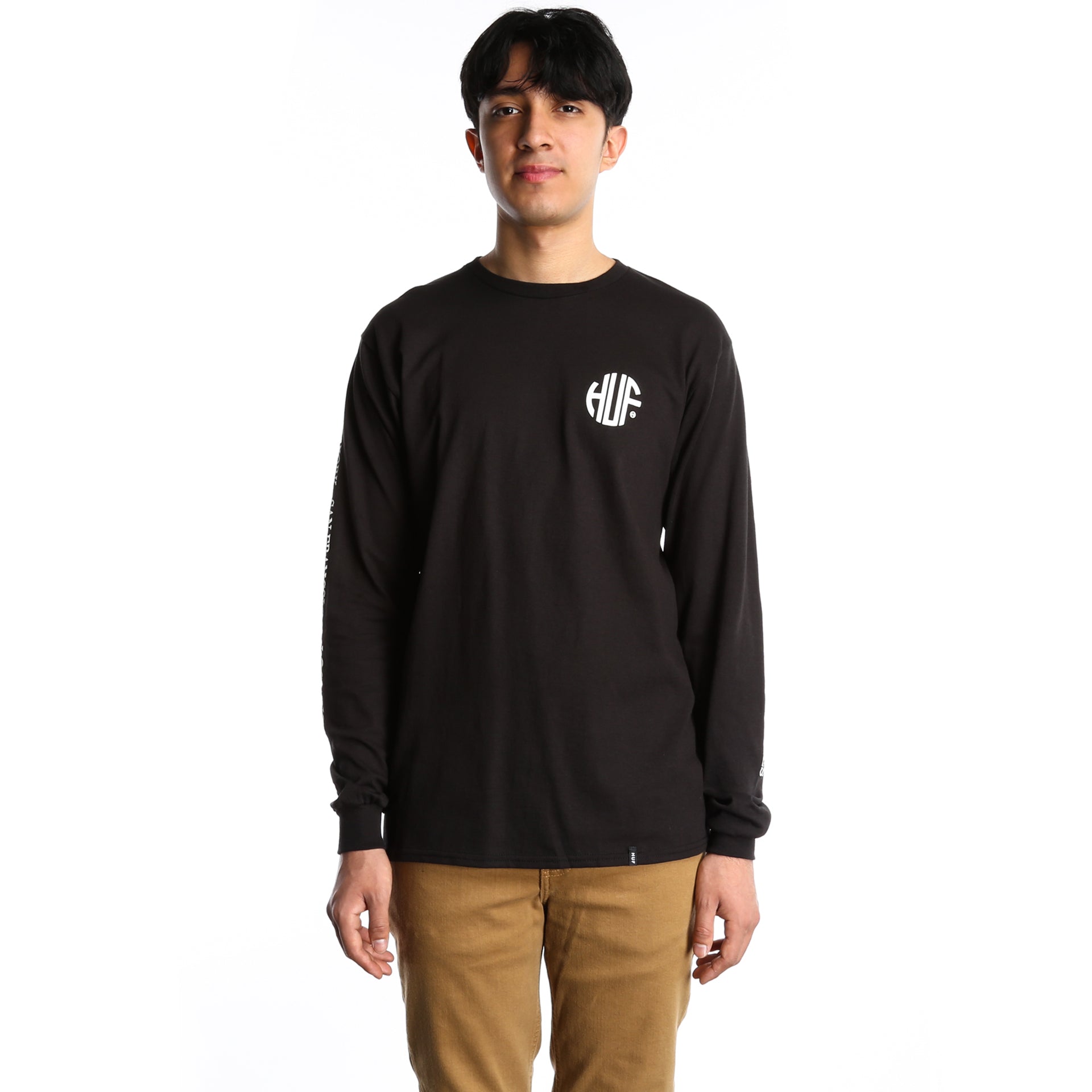 Huf Regional Long Sleeve T-Shirt for Men - Black | Comfortable Streetwear & Casual Wear for Everyday Outfits
