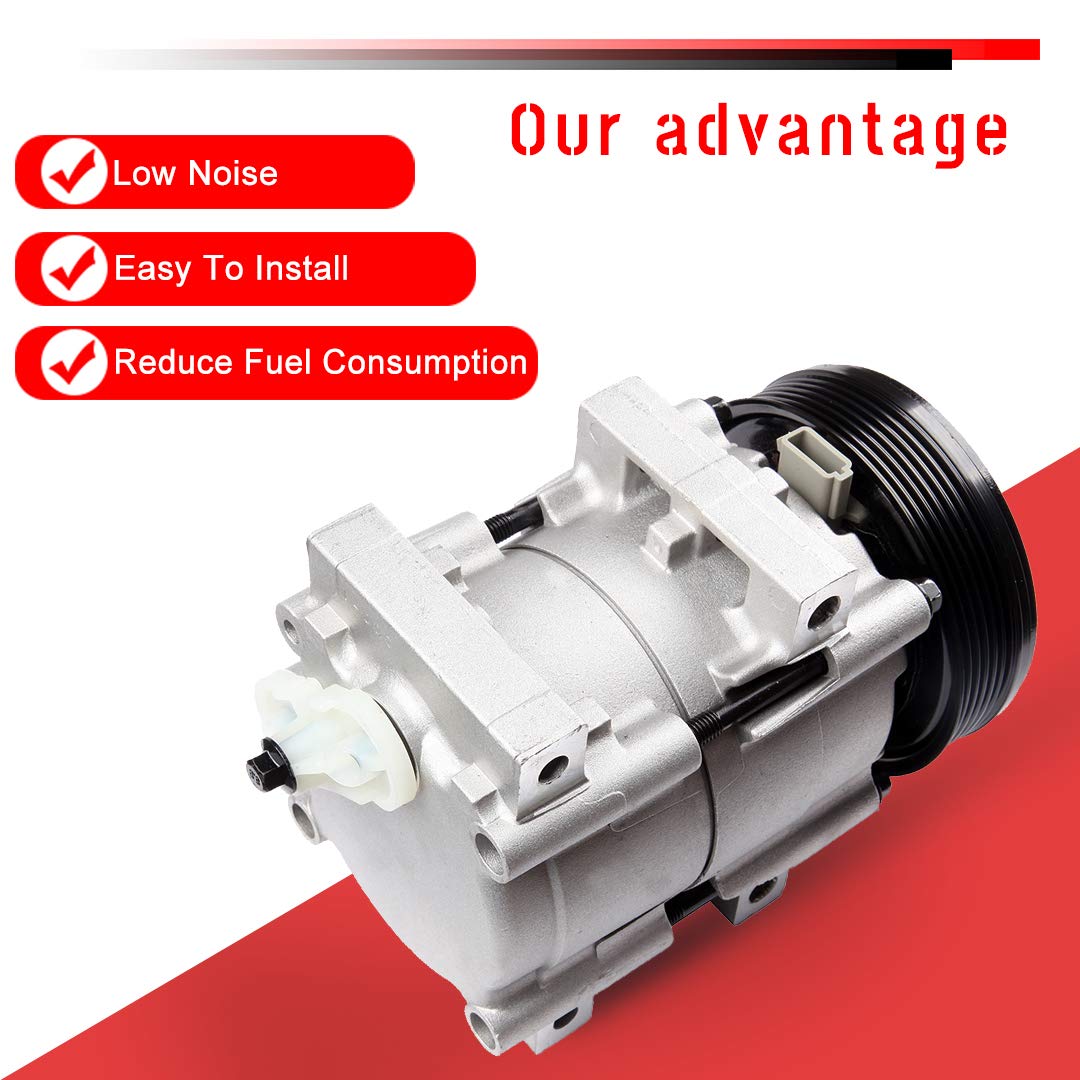CCiYu AC Compressor Replacement for Ford Escape & Mazda Tribute 2001-2012 - High Performance Auto Air Conditioning Parts for Summer Cooling & Road Trips