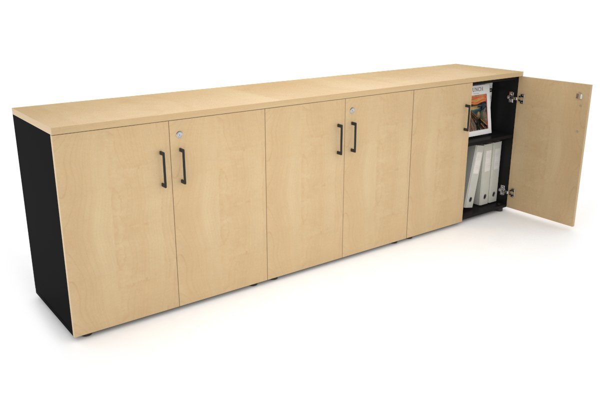 Small Storage Cabinet for Uniforms - 2400W x 750H x 450D - Compact Closet Organizer for Home, Office, or Retail Use