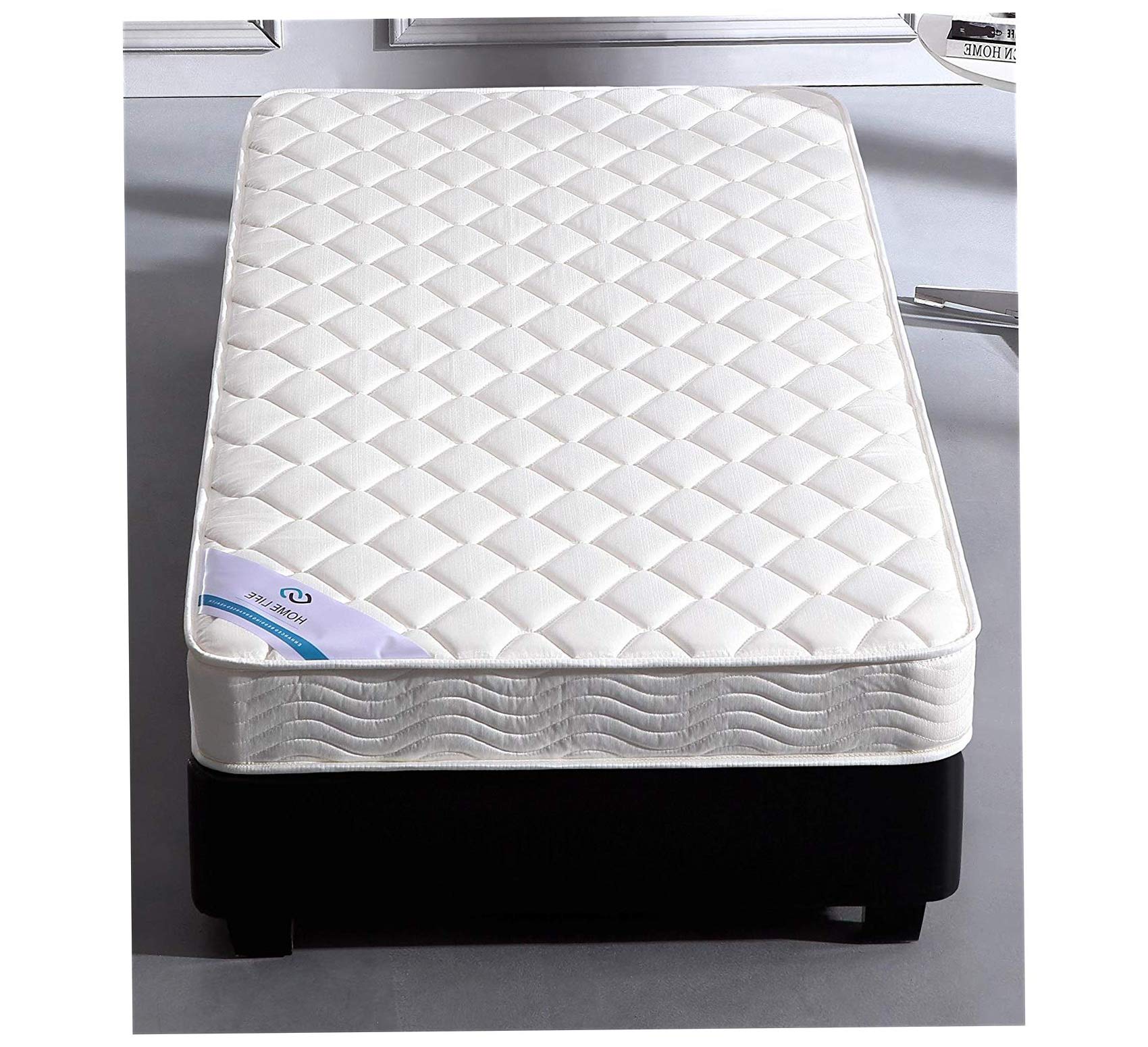 HomeLife 6-Inch Twin Size Gel Memory Foam Mattress with Pocketed Coils - Firm Support, Breathable Polyester Cover - Durable Innerspring Mattress for Kids, Teens & Guest Rooms (White) - Perfect for Dorm Beds, Daybeds and Trundle Frames