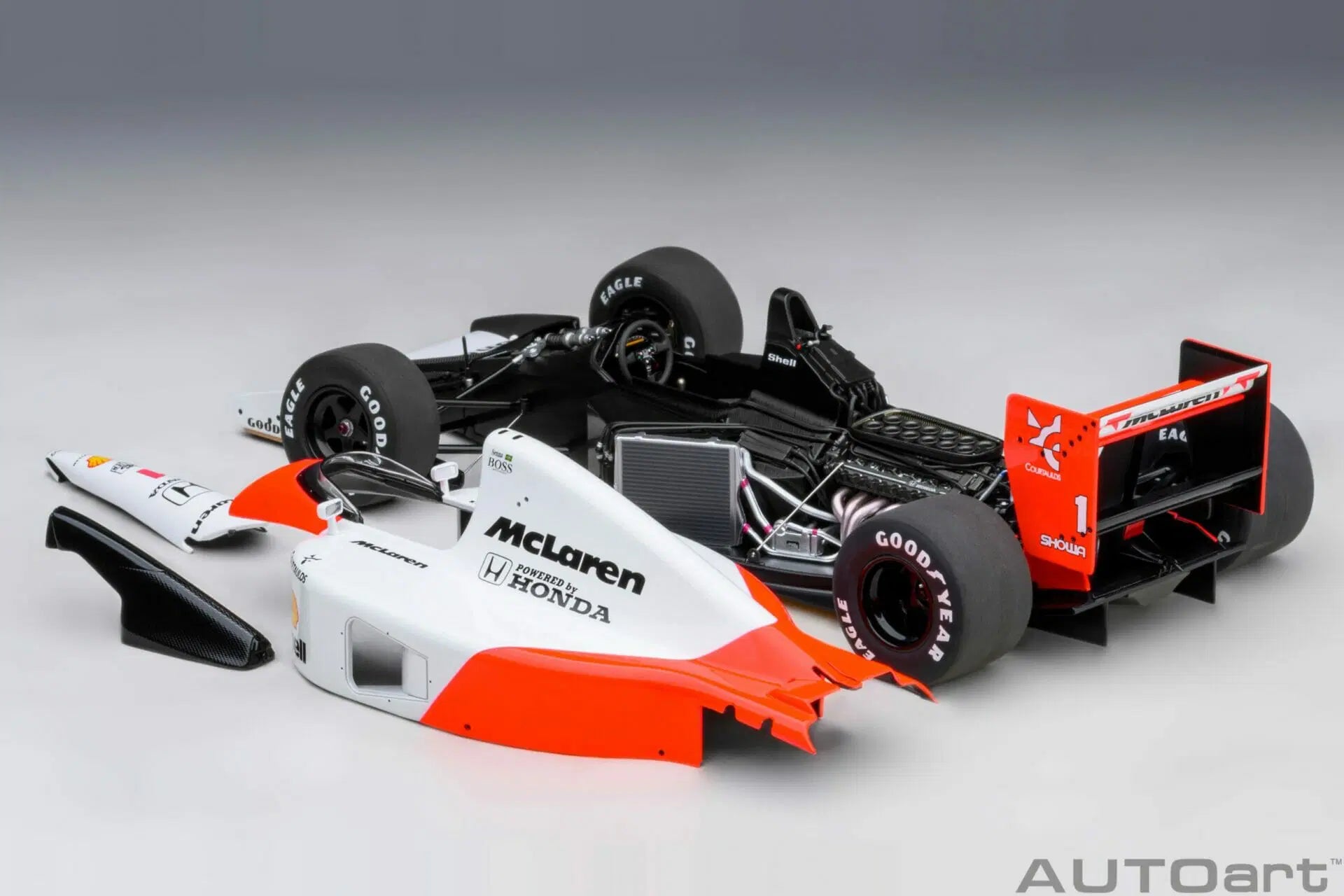 PREORDER AUTOart 1:18 Scale McLaren Honda MP4/6 Japanese GP 1991 Ayrton Senna #1 Diecast Model Car with McLaren Logo - Collectible Racing Memorabilia for Display & Car Enthusiasts