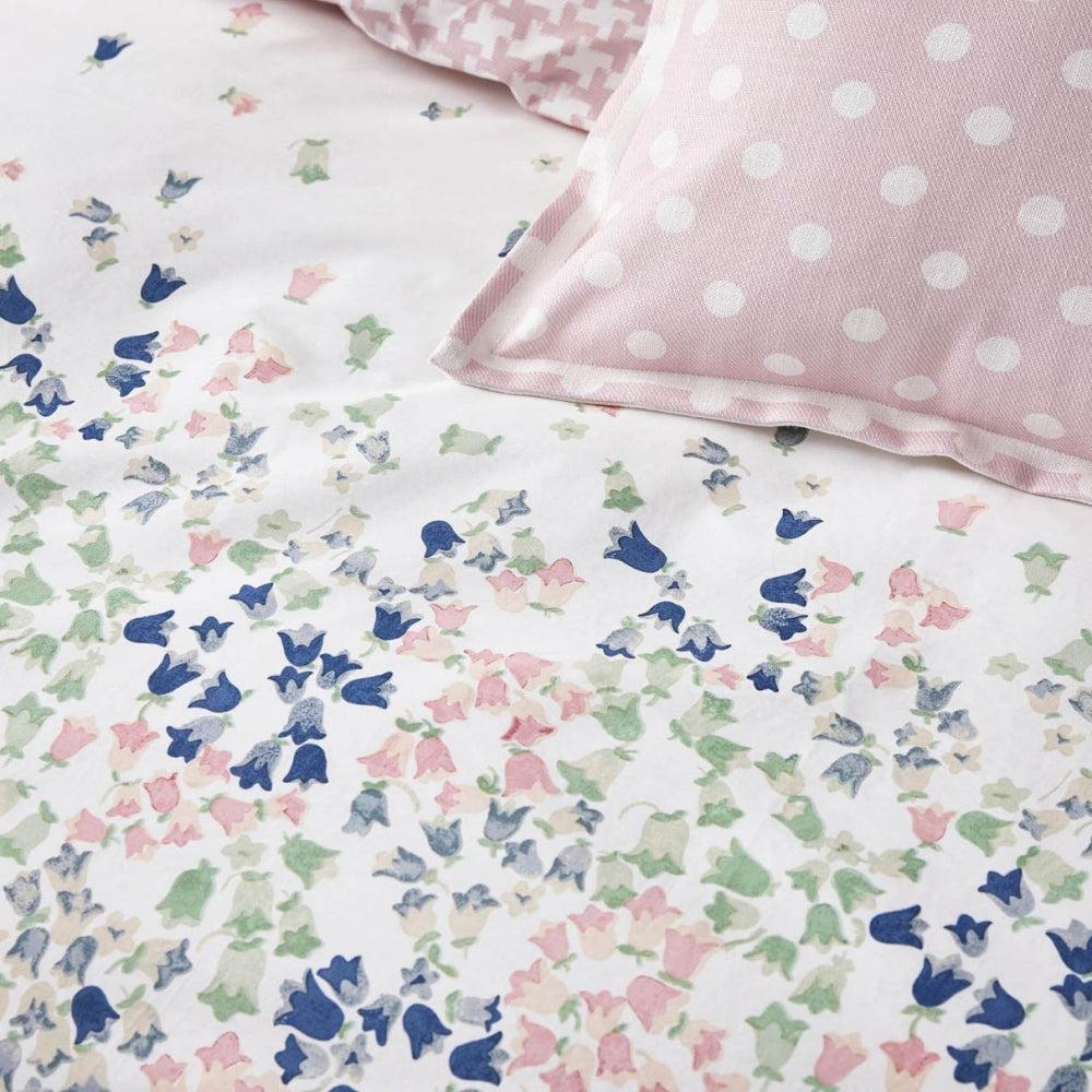 Cath Kidston Blue Bells Duvet Cover Set - Floral Printed Cotton Bedding Set with Pillowcases, Queen/King Size - Perfect for Cozy Bedrooms & Guest Rooms