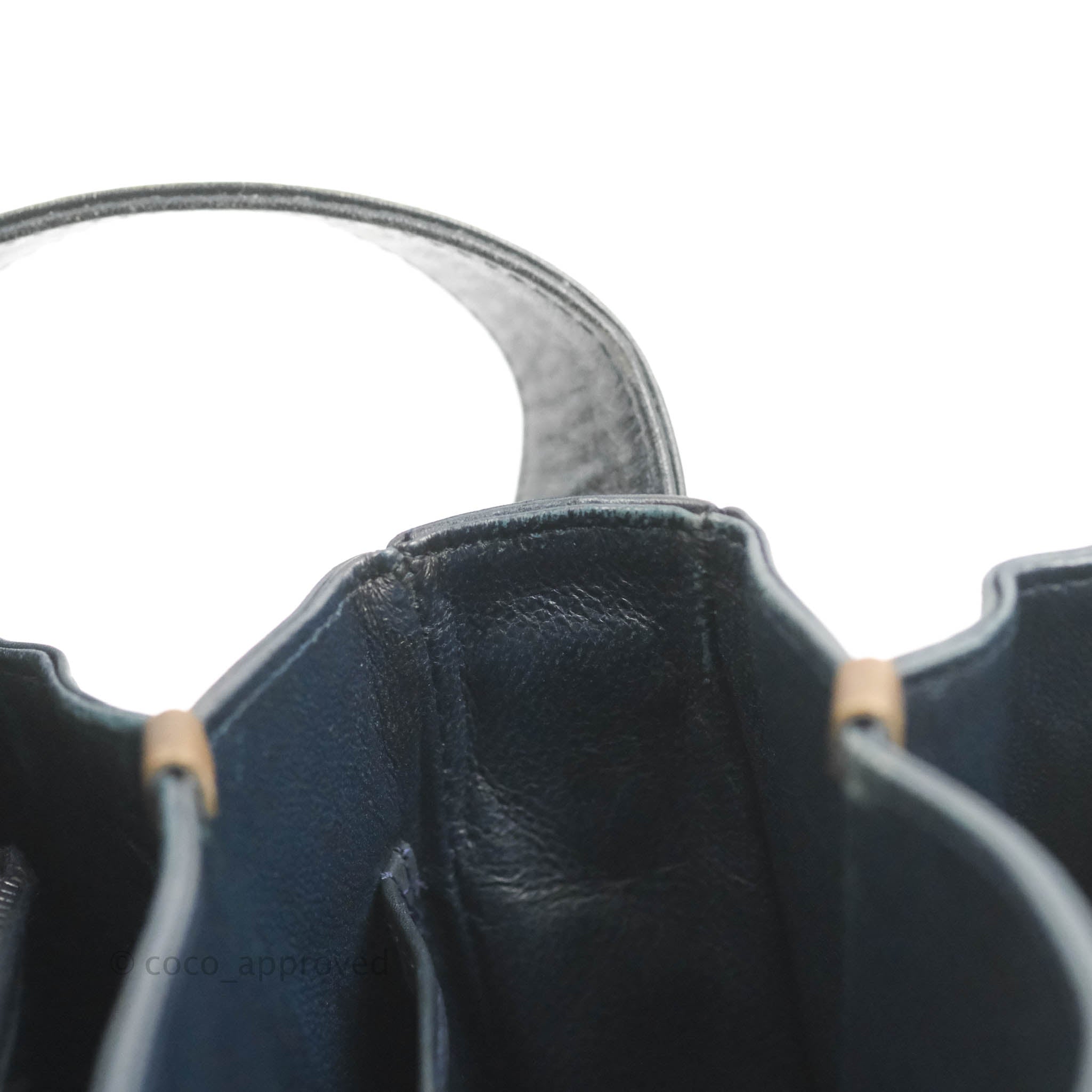 Celine Macadam Horse Carriage Bag in Navy with Gold Hardware - Luxury Designer Handbag for Women, Perfect for Work, Travel & Evening Events
