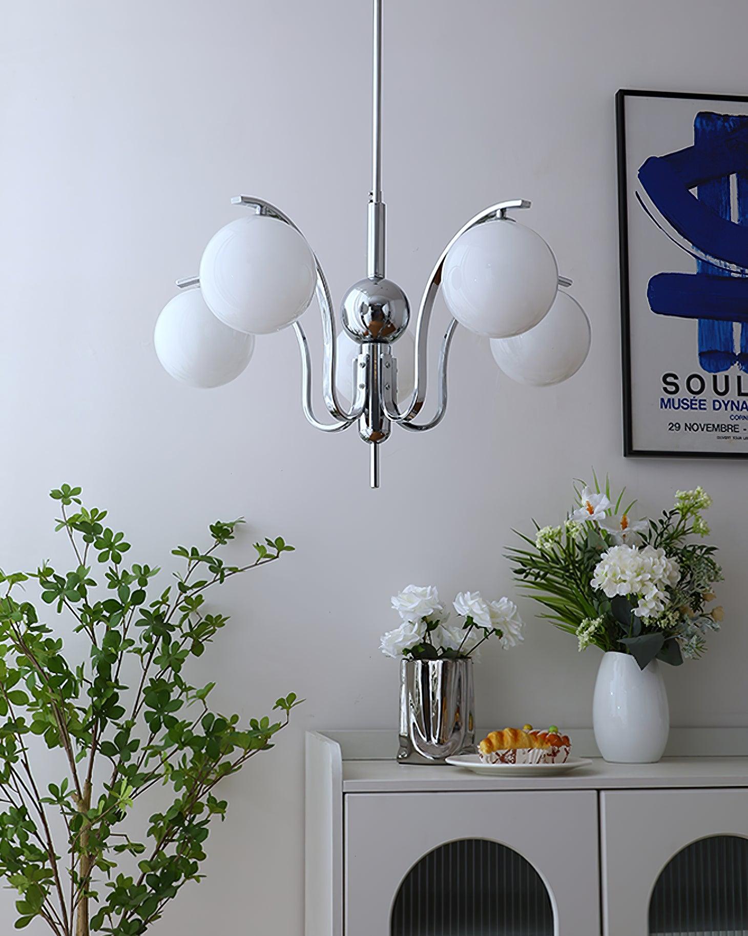 Modo Deco Modern Crystal Chandelier - Elegant Dining Room Lighting Fixture for Home Decor | Perfect for Living Room, Bedroom & Entryway Ceiling Decoration