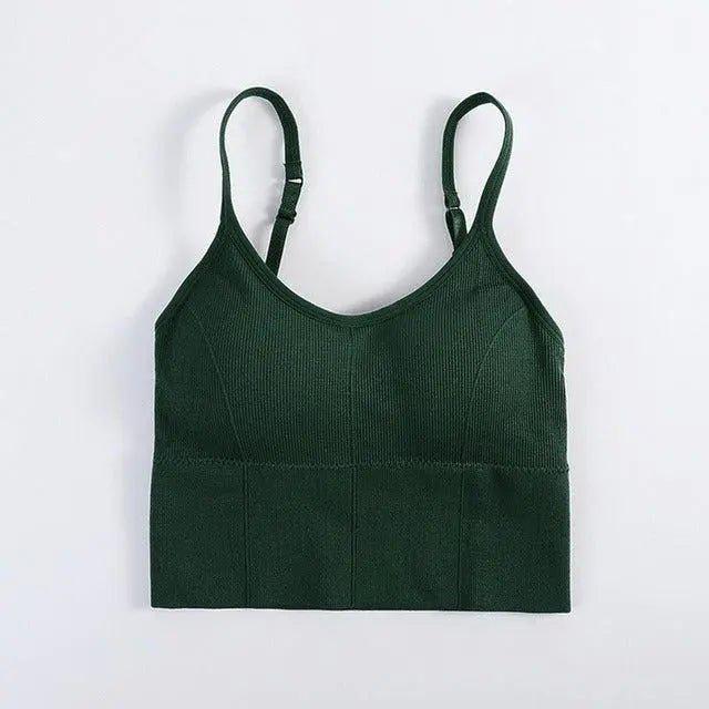 Arabella Stretchy Seamless Padded Sports Bra for Women - High Support Workout Top for Running, Yoga & Gym - Comfortable Breathable Activewear