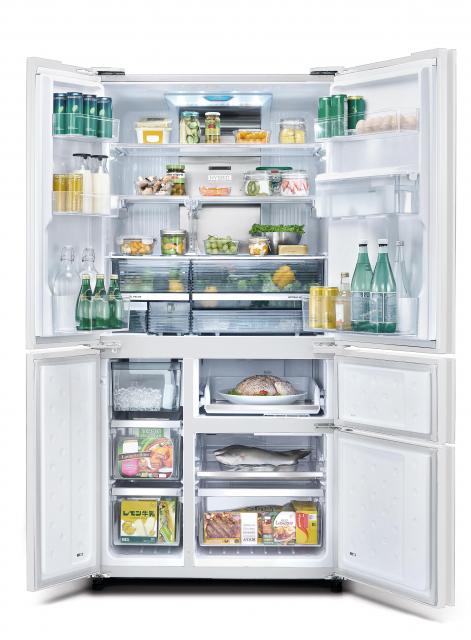 Sharp SJ FX660W CG 650L Multi-Door Refrigerator - Energy Efficient, Spacious Design for Large Families | Perfect for Kitchens, Basements & Home Offices + Free Gift Included