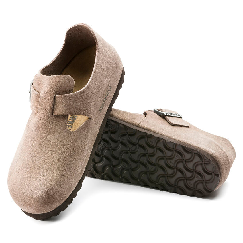 Birkenstock London Suede Leather Sandals - Classic Footbed Comfort in Taupe | Perfect for Casual Wear, Walking & Everyday Comfort