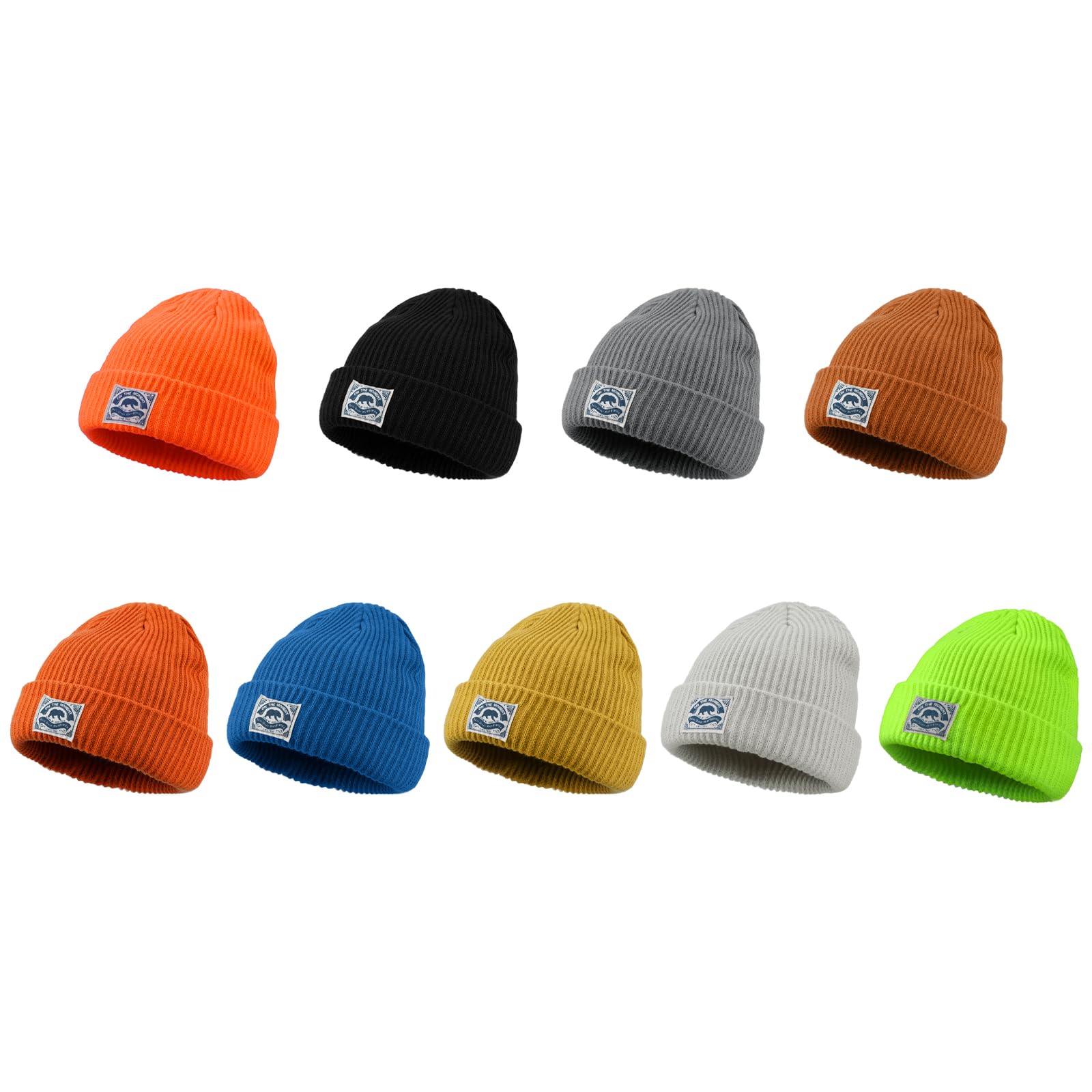 CLAPE Winter Fisherman Beanie Hats for Men - Warm Thick Knit Skull Cap with Cuff - Perfect for Skiing, Snowboarding & Outdoor Activities