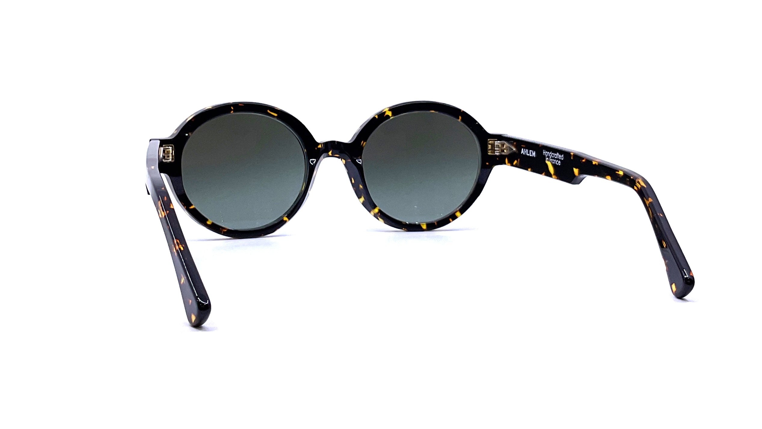 Ahlem Rue de Soleil Sun Sunglasses - Yellow Turtle Frame UV Protection for Women - Perfect for Beach, Driving & Outdoor Activities