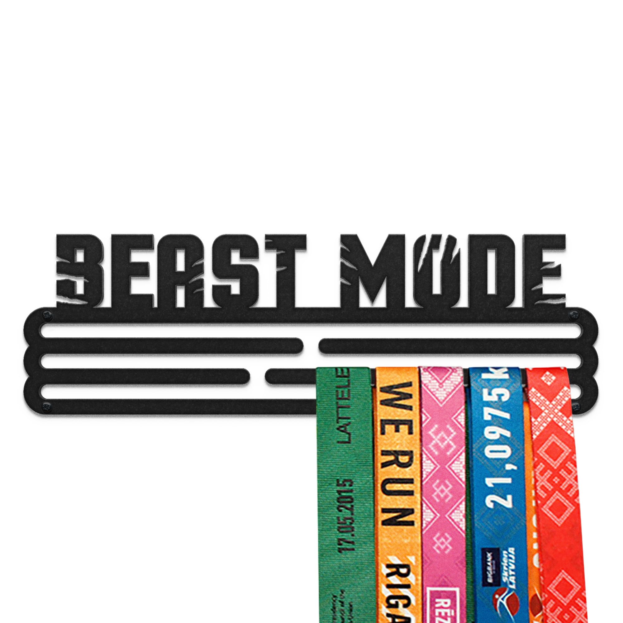 Beast Mode Medal Holder - Heavy Duty Steel Medal Hanger Display Rack for Awards & Trophies - Perfect for Sports Medals, Military Ribbons, and Competition Awards Display