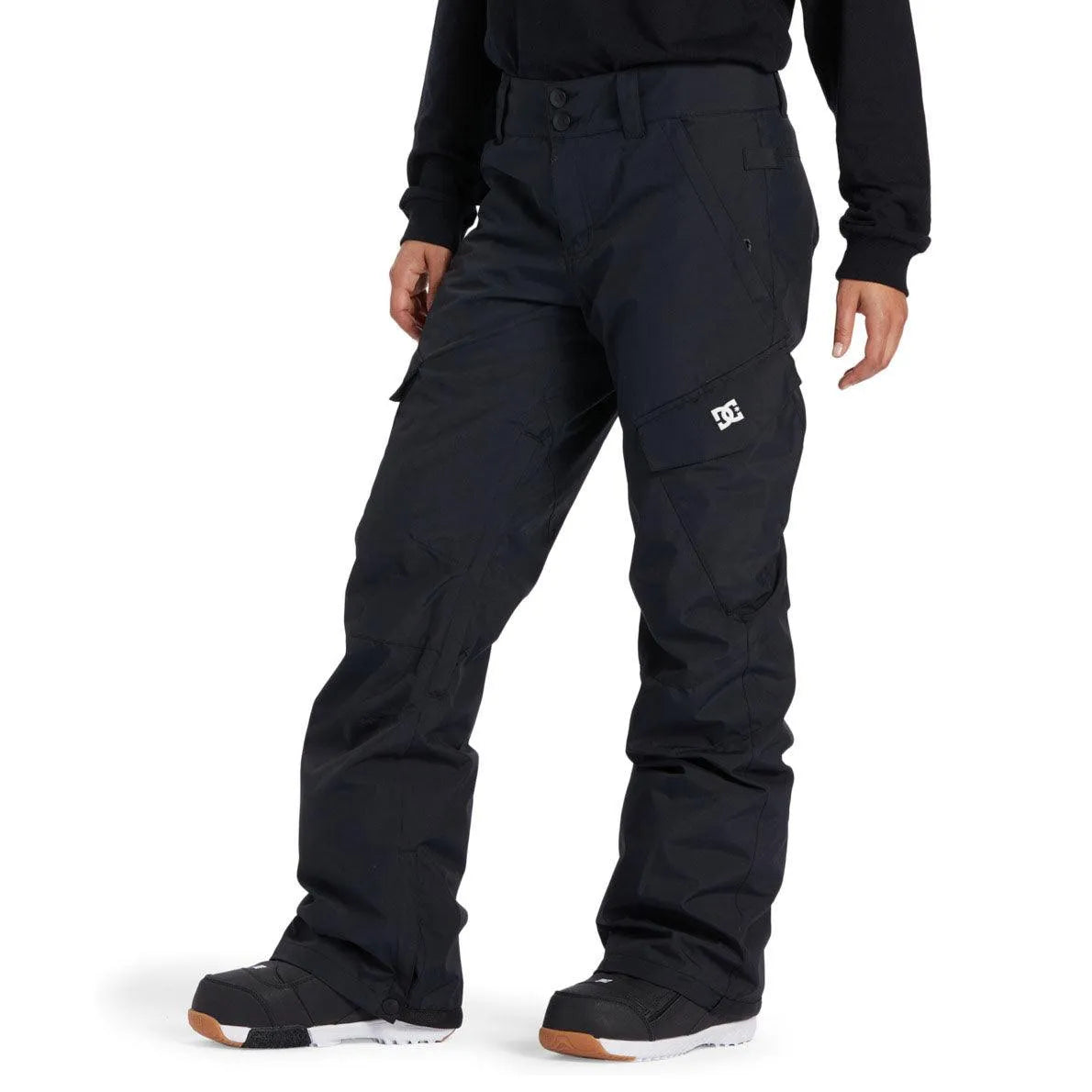 DC Snow Nonchalant Women's Black Snowboard Pants - Waterproof & Insulated for Winter Sports & Outdoor Adventures