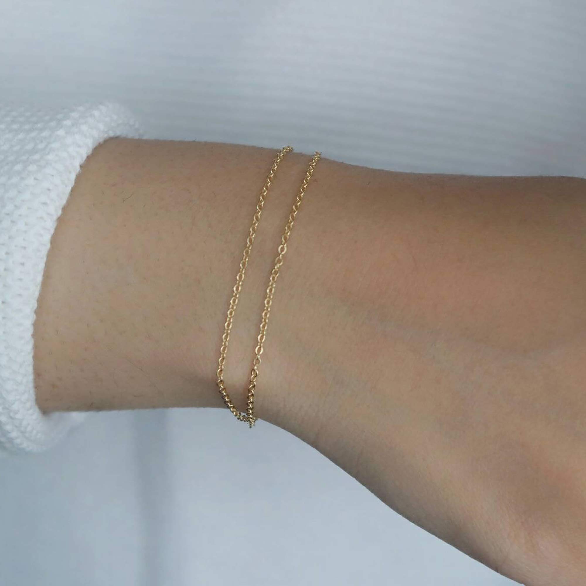 Women's Dainty Gold Chain Bracelet - Simple Layered Beaded Turquoise Bracelet with Charm Crystal Bar, Heart, Karma & Triangle Pearl | Elegant Everyday Wear for Office, Date Night & Special Occasions