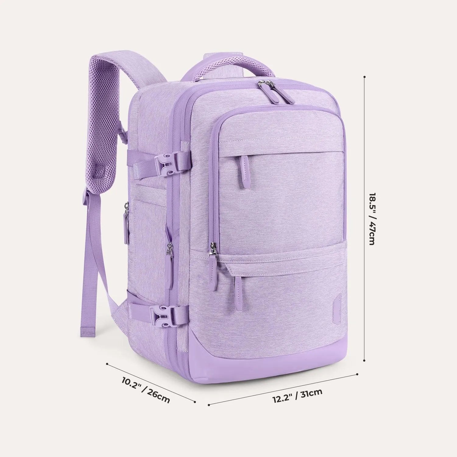 Falco 40L Expandable Airline Approved Carry On Travel Backpack - Waterproof Laptop Backpack for Business Travel, Weekend Trips & Commuting