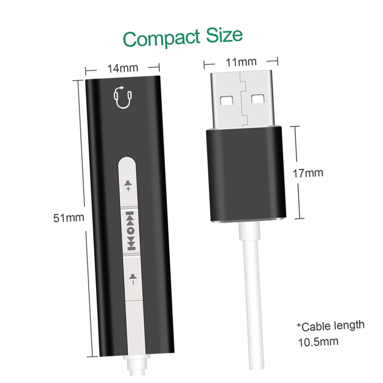 HOMSFOU USB 3.1 External Sound Card for Laptop - 7.1 Channel Stereo Audio Adapter with Micro USB & Headphone Jack - Perfect for Gaming, Streaming, and Conference Calls
