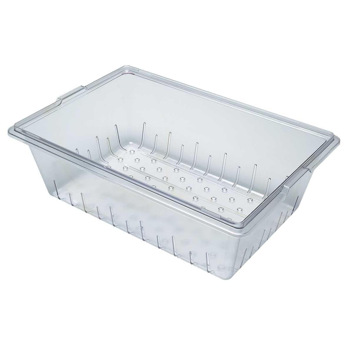 Cambro 18268CLRCW135 Camwear Clear Food Storage Box with Colander - 18 x 26 x 9 Inches - Perfect for Commercial Kitchens, Restaurants & Food Prep