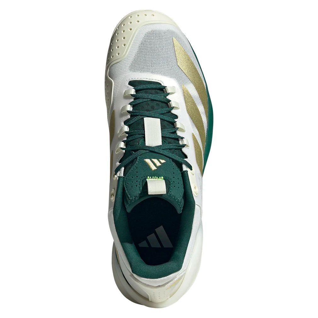 Adizero Cybersonic 2 Men's Tennis Shoes - White & Gold Metallic - Lightweight Performance Court Shoes for Competitive Play & Training