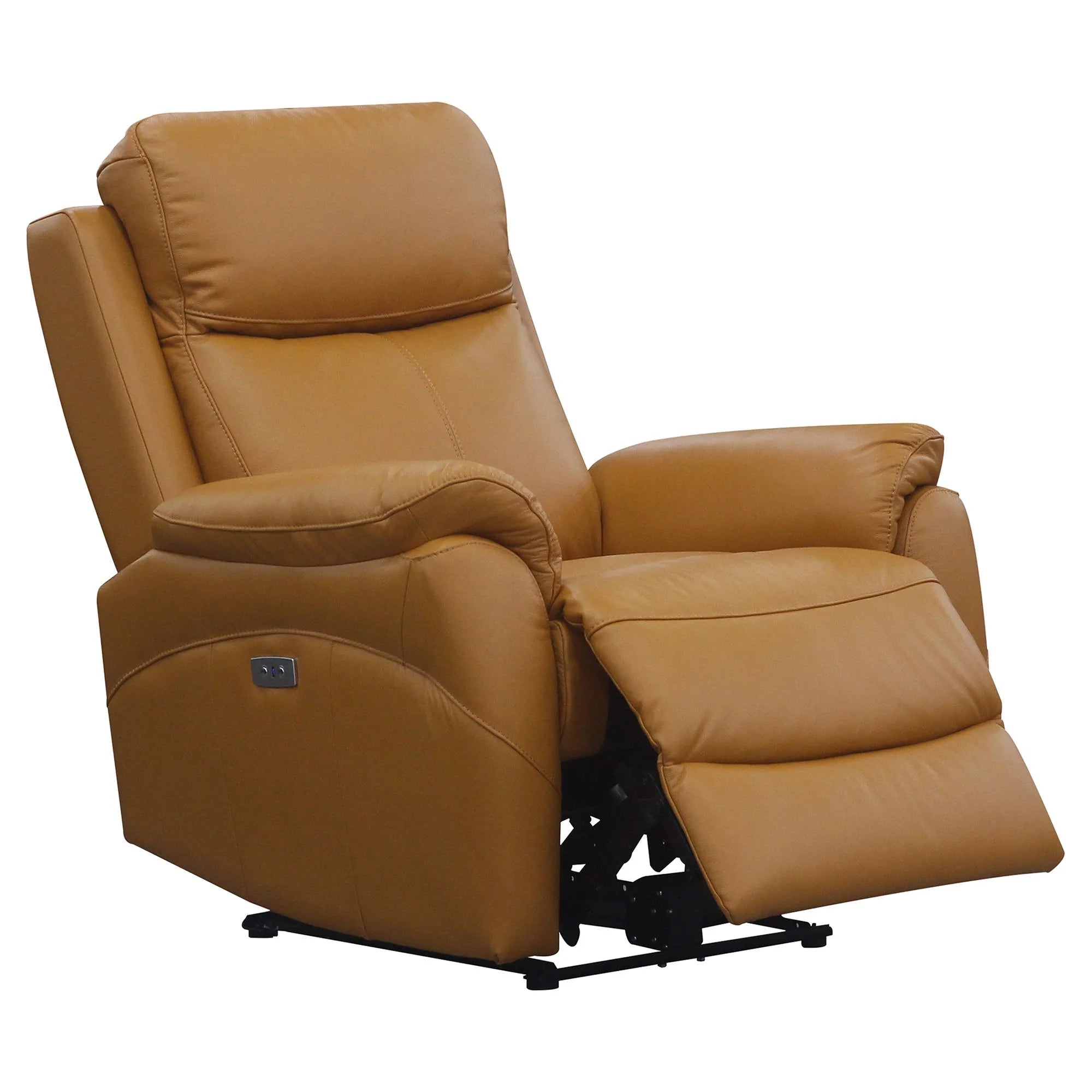 Enzo Leather Electric Recliner Lounge Set - Premium Power Lift Recliner Sofa with Massage & Heat, Tangerine Orange - Perfect for Living Room, Home Theater & Relaxation