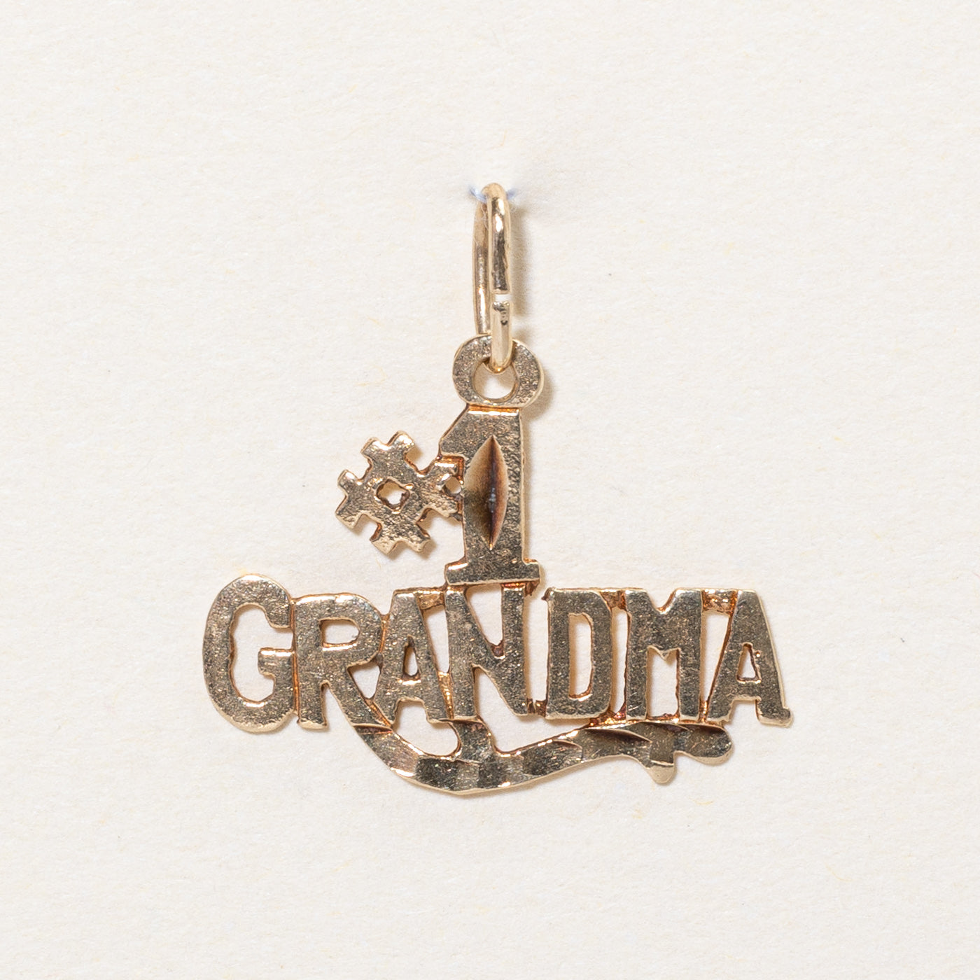 10K Yellow Gold #1 Grandma Charm Pendant - Elegant Jewelry Gift for Grandmothers - Perfect for Birthdays, Mother's Day & Special Occasions