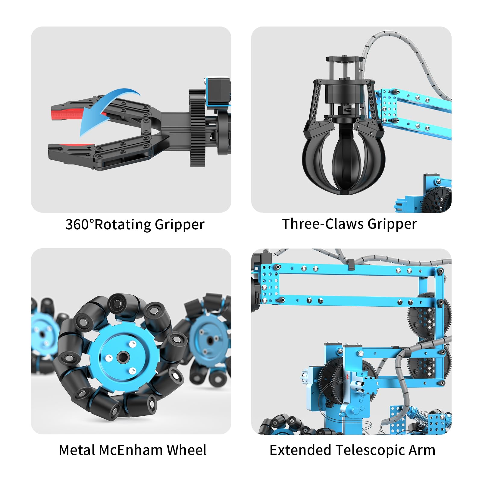 Remote Control Robot Arm Kit - 360° Gripper & Wheels, 2-in-1 STEM Science Toy for Kids & Adults | No Assembly Required | Perfect Birthday Gift for Boys & Girls | Educational Robotics for Home & Classroom Learning