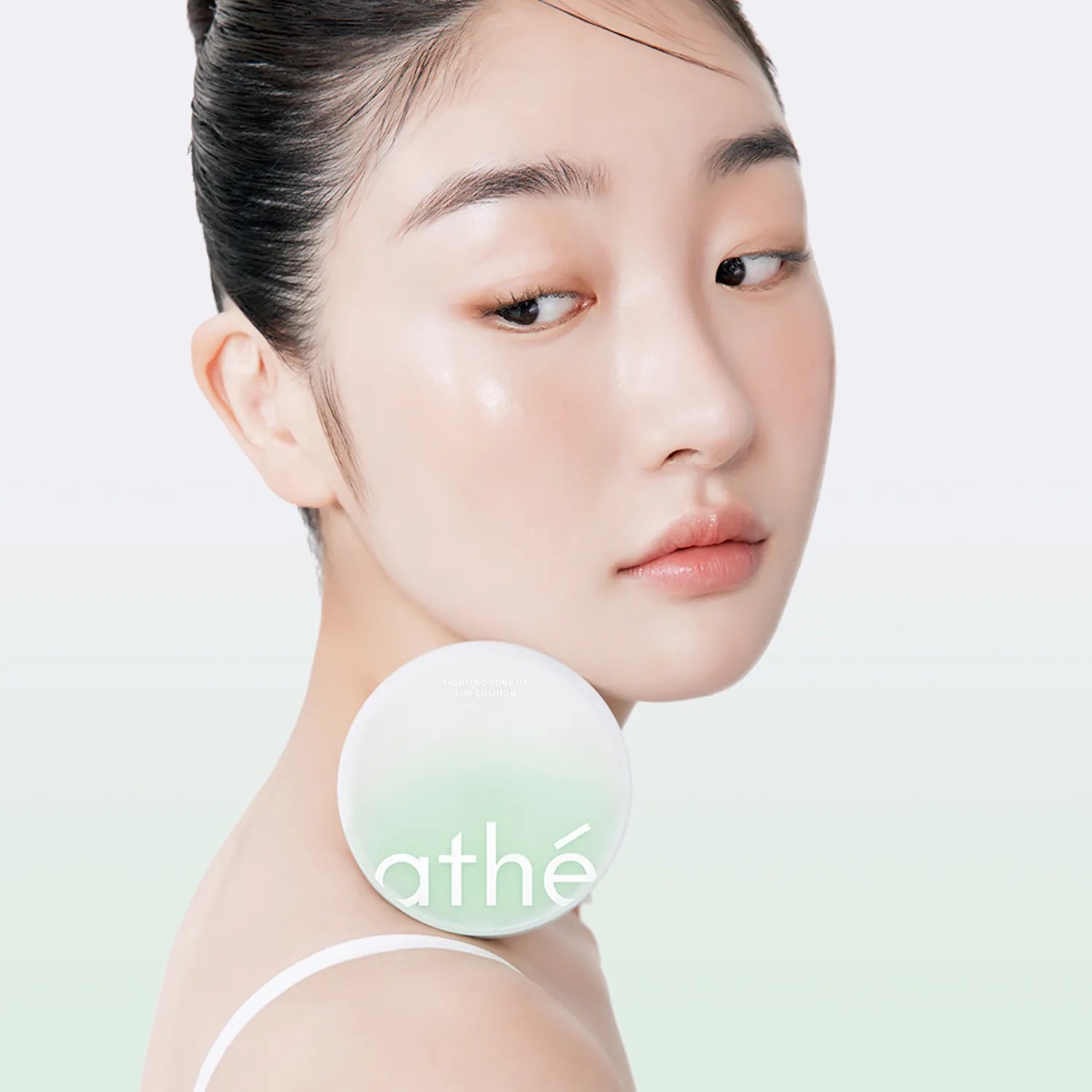 Athe Lighting Tone Up Sun Cushion SPF50+ PA++++ 12g - Brightening & Sun Protection Cushion Compact for Daily Makeup & UV Defense