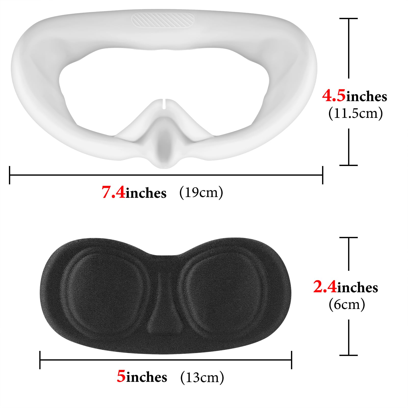 Geekria Sweatproof Silicone Face Cover for Pico Neo 4 - Washable, Lightproof, Leakproof VR Lens Accessory - Replacement Face Mask (White) - Perfect for VR Gaming, Fitness & Immersive Experiences