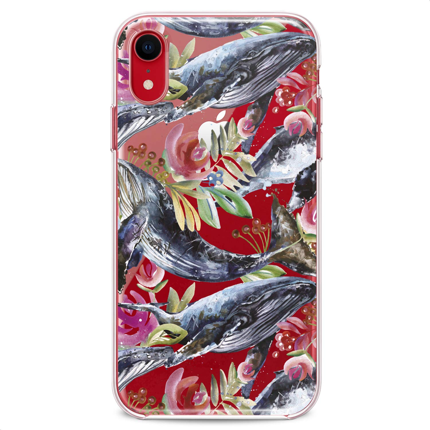 Premium TPU Phone Case for iPhone 16/15/14/13/12/11 Pro Max/Plus/Mini/XS/XR/X/8+/7/6/5/SE - Slim Flexible Silicone Cover with Cute Whale, Orca & Floral Print Designs - Perfect for Women & Girls (Clear Protective Case for Everyday Use & Gift Giving)