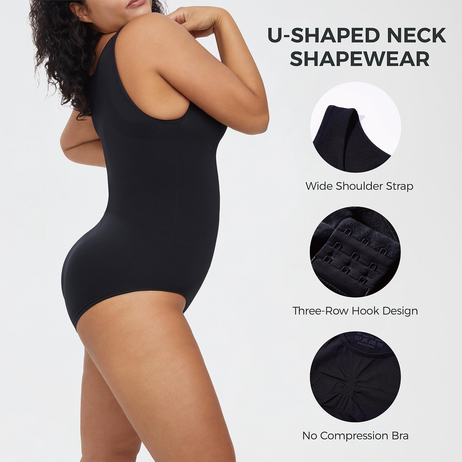 AMRIY Women's Shapewear Bodysuit - Tummy Control Waist Trainer & Butt Lifter for Slimming & Body Shaping | Perfect for Everyday Wear, Special Occasions & Postpartum Recovery