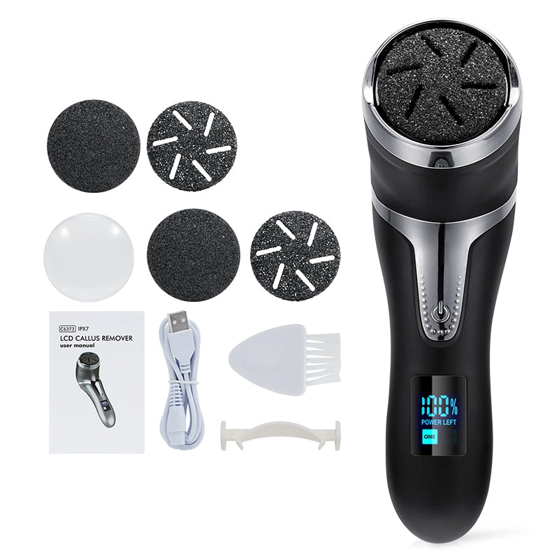Rechargeable Electric Foot Callus Remover for Smooth Feet - Cordless Pedicure Tool for Dead Skin Removal at Home - Perfect for Dry Cracked Heels & Calluses Care