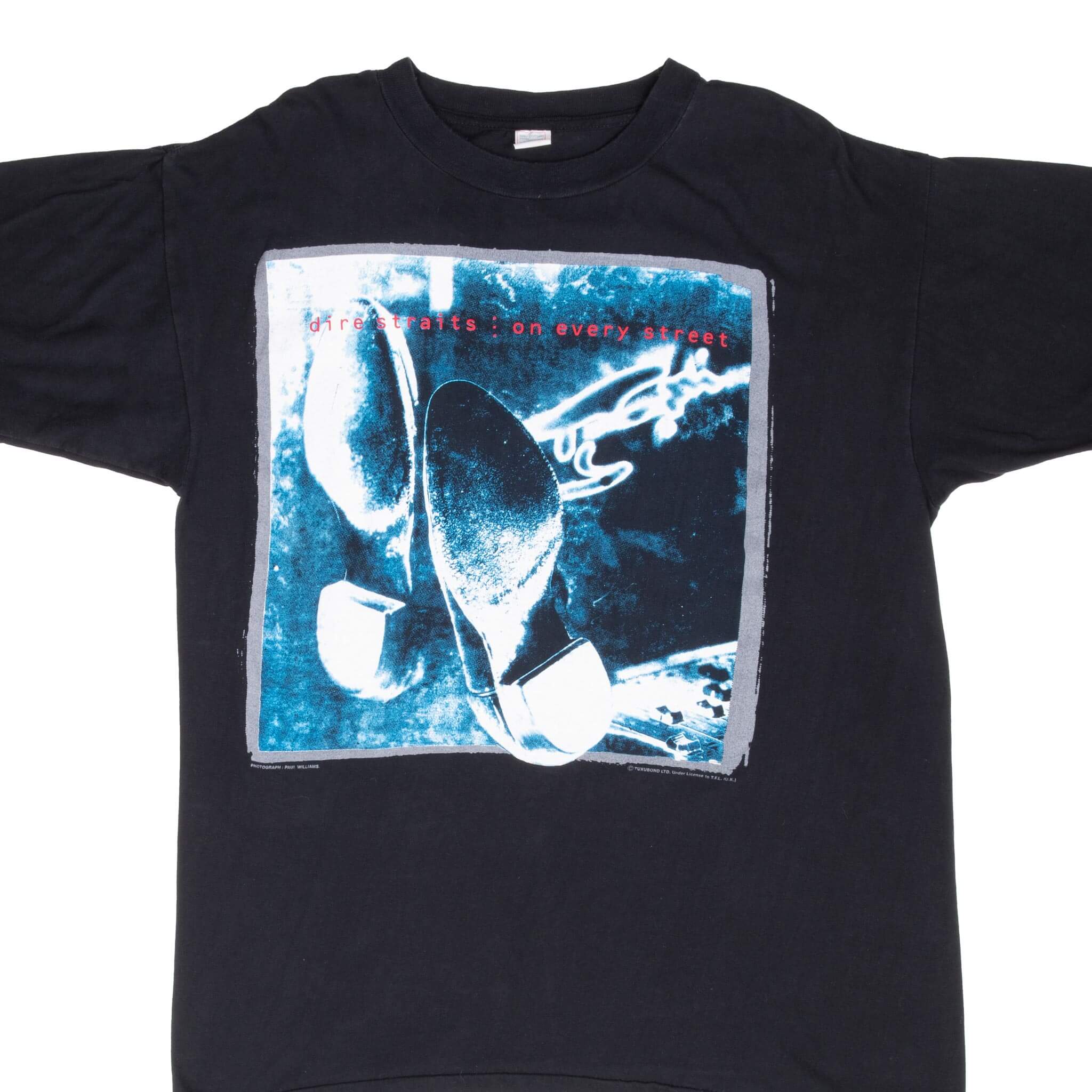 Vintage Dire Straits European Tour 1991 T-Shirt - Large Size - Classic Rock Band Tee for Concerts & Casual Wear