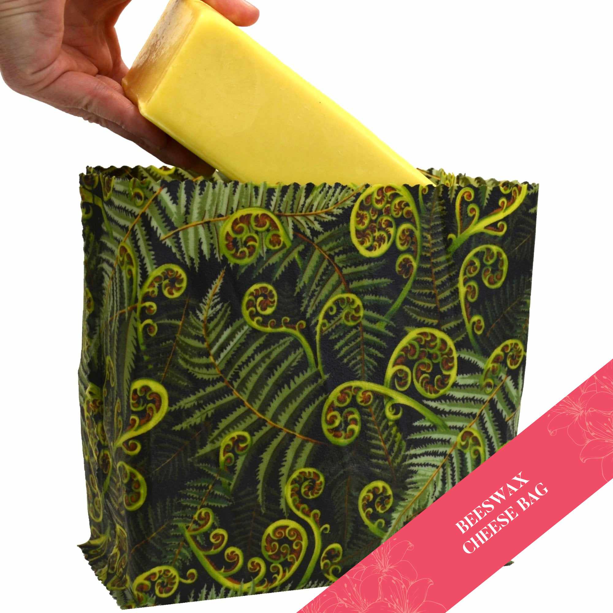 Premium Koru Fronds Cheese Bag - Eco-Friendly & Stylish Cheese Storage for Gourmet Lovers - Perfect for Picnics, Charcuterie Boards & Wine Pairings