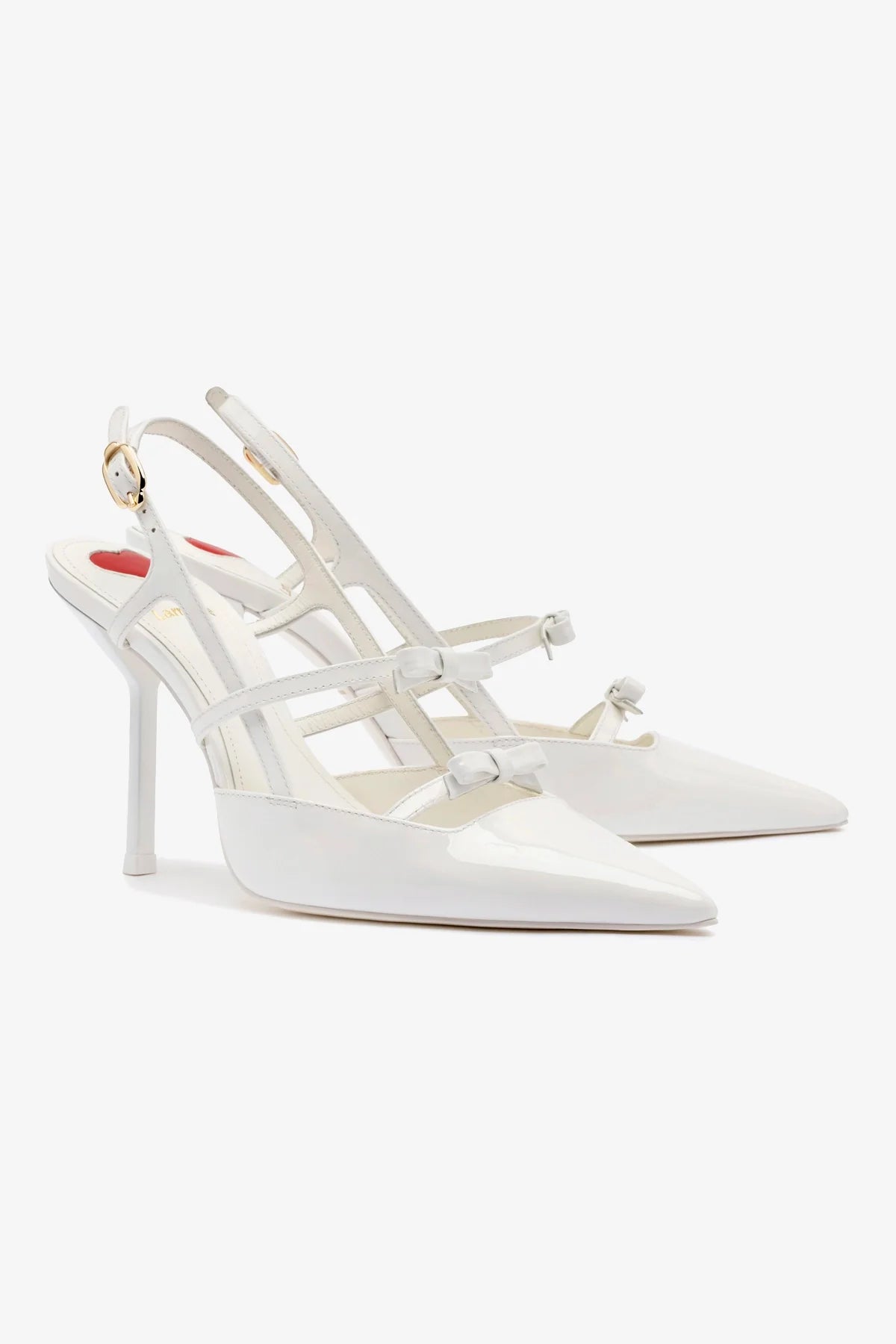 Brooks White Patent Leather Pump Shoes for Women | Comfortable Heels for Work, Party & Special Occasions