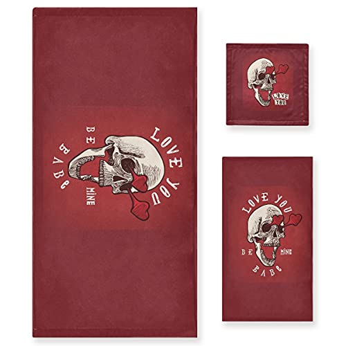 Skull Love You Red Skull Heart