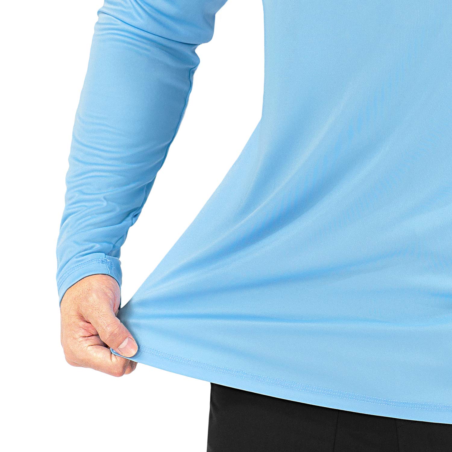 UPF 50+ Men's Long Sleeve Sun Protection Shirt - Breathable UV Blocking Outdoor Activewear for Hiking, Fishing & Beach - Contour Fit Casual Tee