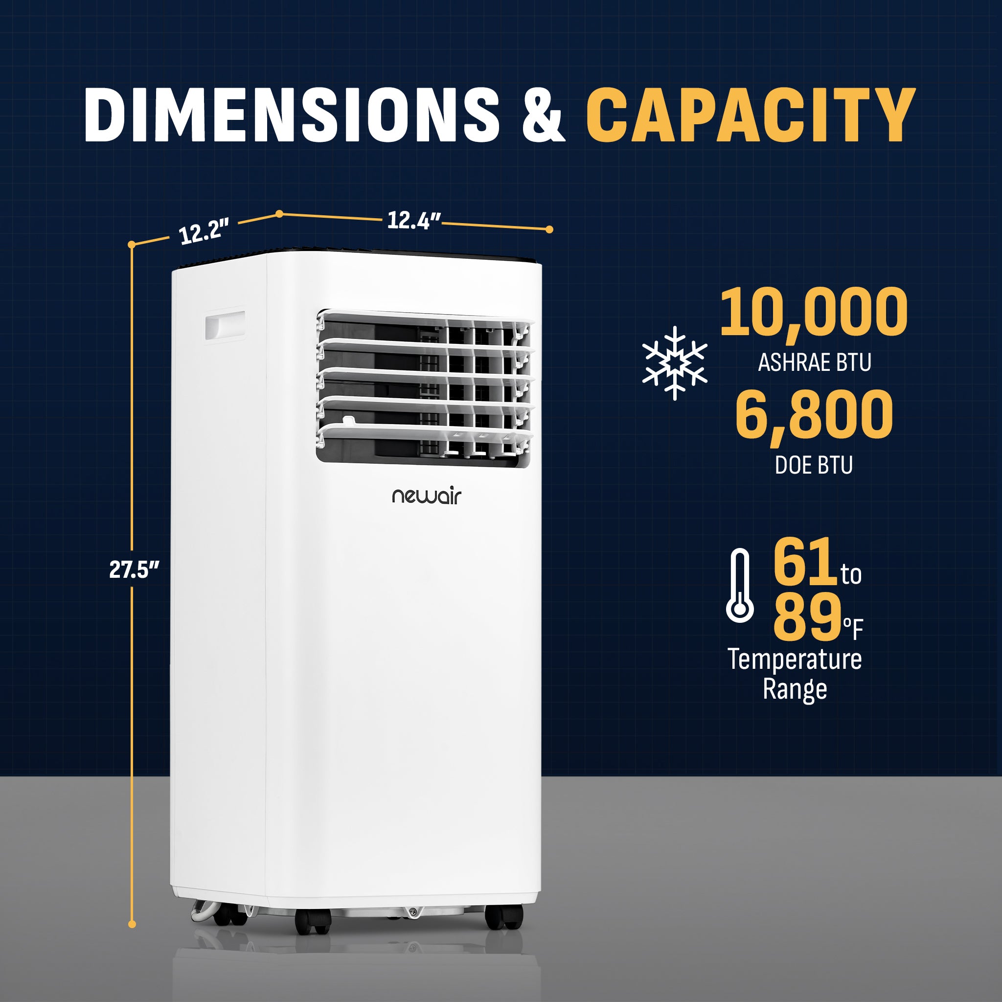 Newair® 10,000 BTU Portable Compact Air Conditioner - Cool Any Room Fast | Perfect for Bedrooms, Offices & Small Spaces