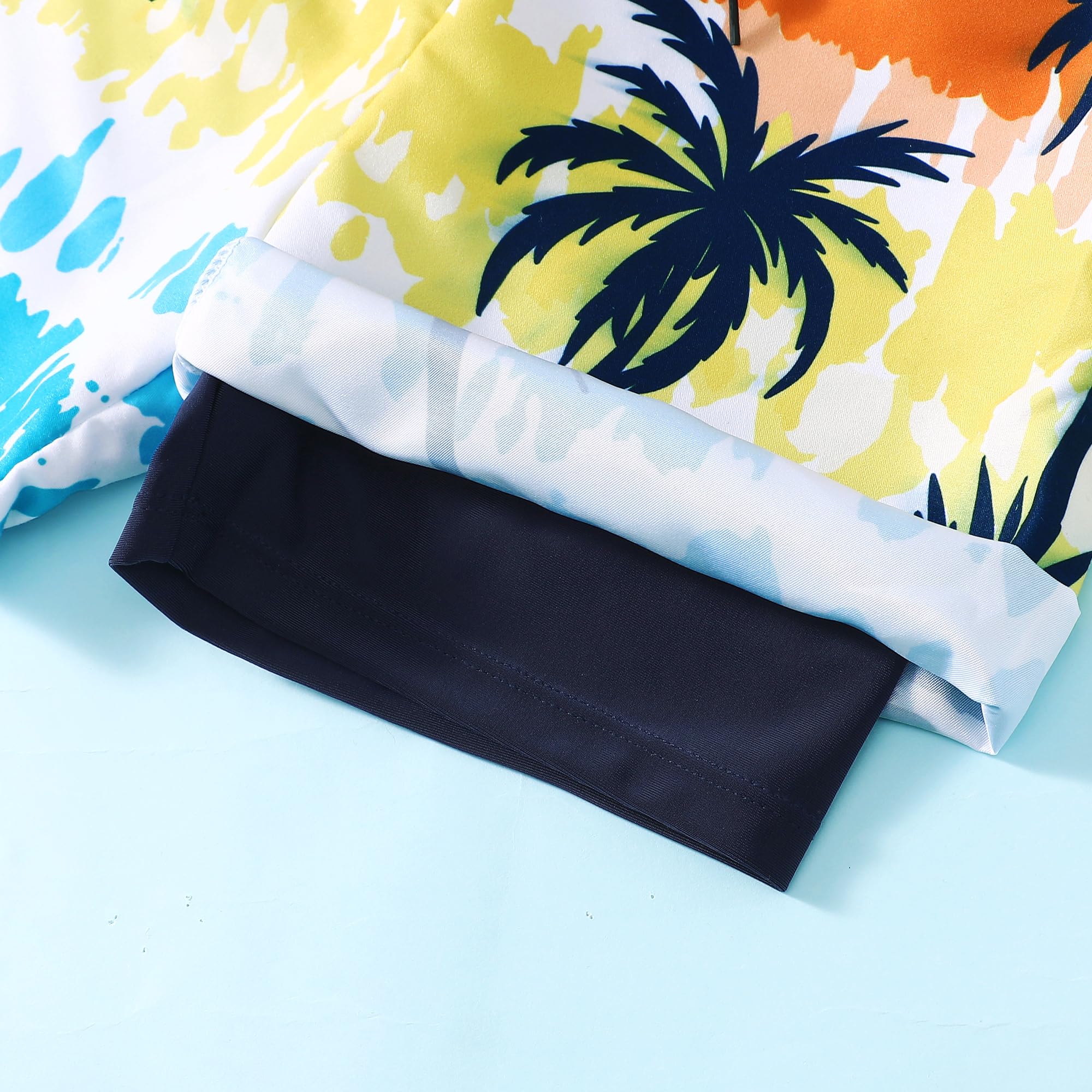 **Boys Swim Trunks with Compression Liner - Quick Dry Stretch Swim Shorts for Teens (Ages 5-16) - Perfect for Swimming, Beach, and Pool Activities**