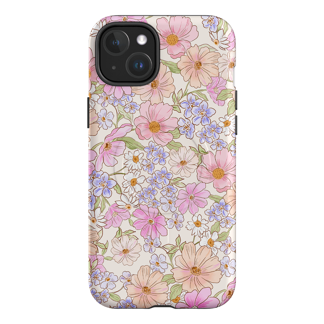 Lillia Flower Phone Case for iPhone 15 14 13 12 Pro Max XR XS - Floral Design Protective Cover with Shockproof Bumper - Perfect for Women Girls Gift, Travel & Daily Use