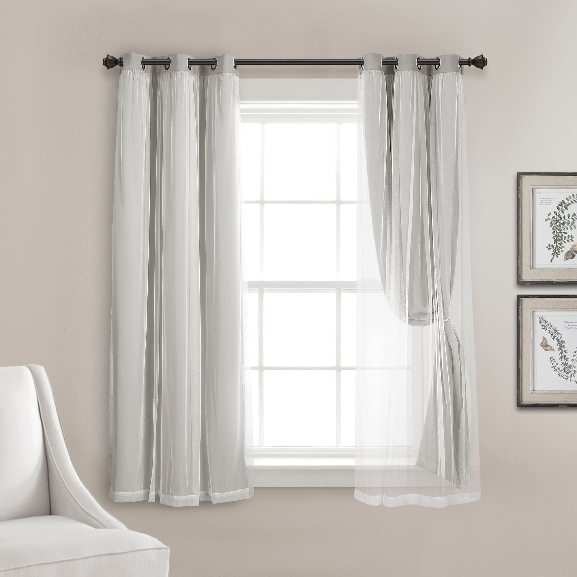 Blackout Curtains with Grommet Top & Insulated Lining - Thermal Sheer Window Panels for Bedroom, Living Room & Home Office - Energy Efficient & Noise Reducing