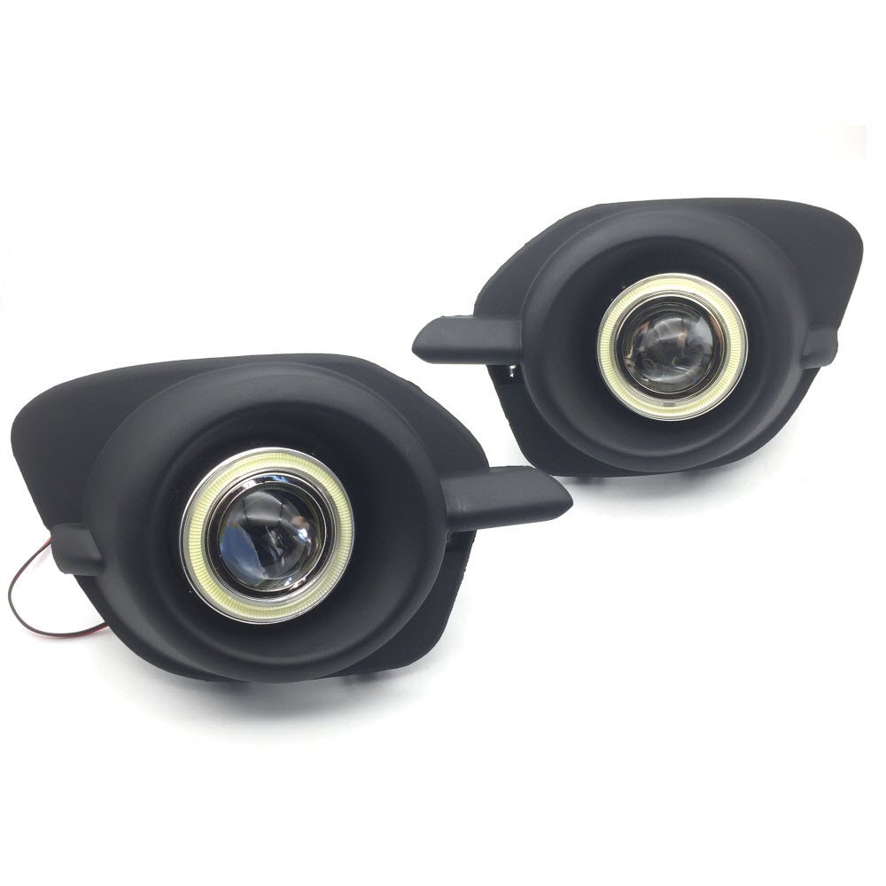 High-Performance LED DRL Angel Eyes Fog Lights - Exact Fit Replacement for Mitsubishi Pajero Sport/Montero Sport - Perfect for Off-Roading, Night Driving & Enhanced Visibility